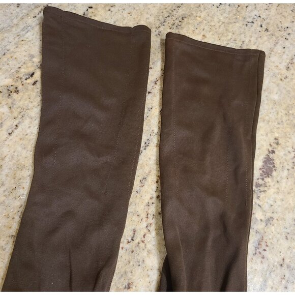 Vintage Womens Size XL XXL Brown Nylon Stretch Formal 16" Long Gloves Stitching - Picture 4 of 16